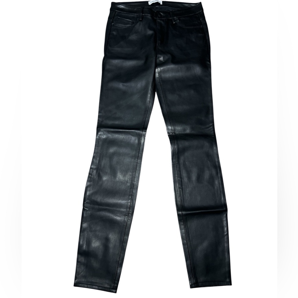 Zara Women's Dark Black pleather Skinny Jeans XS